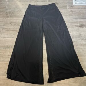Frank Lyman Design‎ Women’s Black Netted Wide Leg Palazzo Pull On Pants Size 12